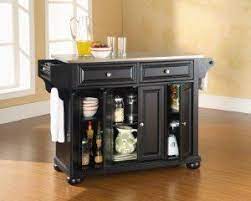 Amazon Com Crosley Furniture Alexandria Stainless Steel Top Kitchen Island Blac Kitchen Island With Granite Top Kitchen Island Furniture Kitchen Tops Granite