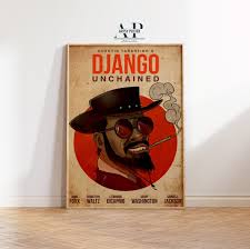 Django Unchained Movie Poster, Quentin Tarantino Film Print, Jamie Foxx &  Dicaprio, Unique Movie Gift - Etsy