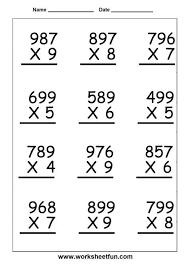 4th grade multiplication worksheets can help. Pin On Ø±ÛŒØ§Ø¶ÛŒ