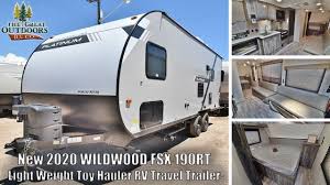Headquartered in elkhart, indiana manufactures class a motorhomes, class c motorhomes, fifth *estimated average based on standard build optional equipment. New 2019 Forest River Wildwood Fsx 190rt Toy Hauler Travel Trailer Camper Rv Colorado Dealer Youtube