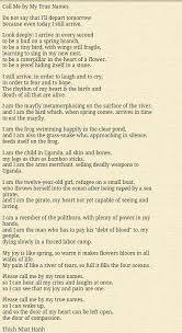 Call Me By My True Names Poems Words Life Quotes