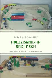 Diy Bitte Von Den Gleisen Zurucktreten Der Zug Fahrt Ein Spieltisch Holzeisenbahn Spieltisch Eisenbahn Ikea Holzeisenbahn
