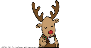 Imagine, christmas night when everyone is asleep. Cute Reindeer Coloring Games And Coloring Pages