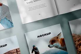 Download Square Magazines Layout Mockup In Stationery Mockups On Yellow Images Creative Store PSD Mockup Templates