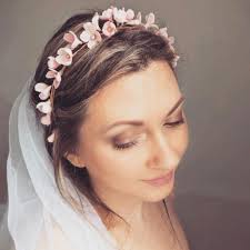 Pink Flower Bridal Headband, Floral Headband, Floral Wedding Crown, Bridal  Headpiece, Clay Flowers Tiara, Floral Headpiece, Bridal Headband