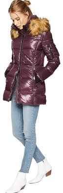 Red Wine Quilted Down Hooded Gramercy Faux Fur Puffer Jacket Xl Coat Size 16 Xl Plus 0x 41 Off Retail
