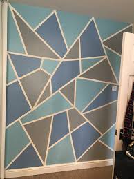 Easy Painting Idea To Glam Up A Plain Wall With Three Tins Of Paint And Some Masking Tape Bedroom Wall Paint Bedroom Wall Designs Accent Wall Bedroom Paint These tutorials use paint and painter's tape to create gorgeous patterns on your walls and furniture that you can do yourself and will leave guests in awe! paint and some masking tape