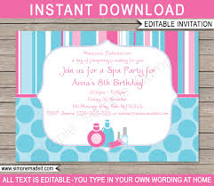 Well, design a custom spa party invite and get the girls together for manicures, pedicures, and a dip in the sauna. Spa Party Invitations Template Birthday Party