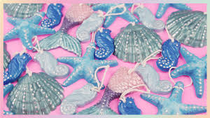 Glittered teal seahorse string lights | under the sea & ocean themed party decorations. Diy Ocean Themed Christmas Ornaments Kerchie