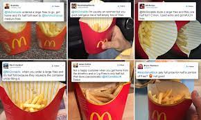 Check spelling or type a new query. Mcdonald S Customers Angry At Half Full Cartons Of Fries Daily Mail Online
