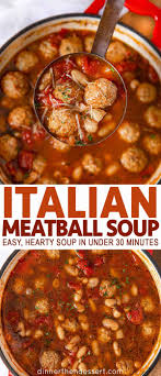 Italian Meatball Soup In Just 30 Minutes With Frozen Meatballs Soup Meatballs Ital Italian Meatball Soup Recipe Meatball Soup Recipes Italian Meatball Soup