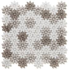 Established in 2012, backsplash.com offer a wide array of colors, patterns, and materials to satisfy all of your next renovation projects regarding kitchen cabinets, bathroom cabinet combinations, check our kitchen backsplash ideas pages for more design ideas. Daisy Wild Smoke Haisa Grey Athens Grey Marble Flower Pattern Mosaic Tile Shower Wall Backsplash Accent Wall Floor Kitchen Bathroom