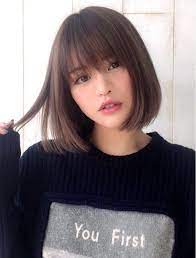 Short bangs hairstyle is fallen on straight above to eyebrows. Pin By Cyn Davis On Hairstyle Short Hair Styles Hairstyles With Bangs Hair Styles