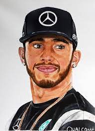 Portrait Peinture Acrylique Lewis Hamilton F1 Art Hamilton Painting Portrait