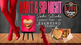 Painting NIGHT, at LOUD BURGER, a Comedy Paint & Sip