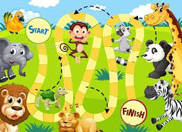 Jungle Animal Board Game Template Animal Jungle Board Template De Dierentuin Wilde Dieren Dieren