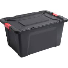 Stack these bins to maximize your space. Ezy Storage Heavy Duty Storage Container 100l Black Big W