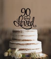 90th birthday cakes for men. Qidushop 90 Years Loved Cake Topper Classy 90th Birthday Cake Topper Elegant Ninetieth Cake Topper Birthday Gift For Women Men Birthday Party Decorations Toppers Buy Online In Sweden At Sweden Desertcart Com Productid