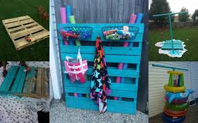 15 Marvelous Pallet Pool Noodle Storage Inspirations Freshouz Com Pallet Pool Pool Storage Pool Toy Storage