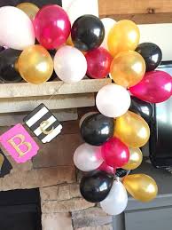 White Black And Gold Balloon Arch Kate Spade Balloons Kate Spade Balloon Garland Hit Pink Etsy Kate Spade Bridal Shower Theme Kate Spade Bridal Shower Black And Gold Balloons