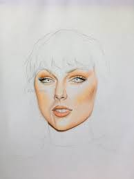 TAYLOR ALISON SWIFT" Simple 2B Pencil Drawing On F4 Paper (February 5, 2014)