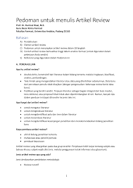 Cara menulis literature review (english subtitles). Pdf Pedoman Untuk Menulis Artikel Review