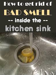 We had this same problem in our last house too so i'm thinking it's not a plumbing issue or machine issue. How To Get Rid Of Bad Smell Inside The Kitchen Sink Kitchen Sink Smell Kitchen Sink Stinky Kitchen
