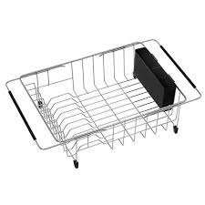 Sanno Expandable Dish Drying Rack Adjustable Dish Drainer Over The Sink Dish Rack In Sink Or On Counter With Dish Rack Drying Sink Dish Rack Silverware Storage