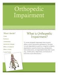 Orthopedic Impairment Brochure For Parents And Teachers Orthopedics Teacher Special Education Courses