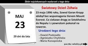 До конца года остаётся 222 дня. 23 Maja Ciekawostki Zbior Najciekawszych Wydarzen