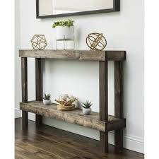 Merkle 60 Console Table Rustic Console Tables Rustic Consoles Wood Console Table