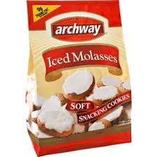 A hint of cinnamon with slivers of almond; Archway Iced Molasses Soft Snacking Cookies Shop Matherne S Market