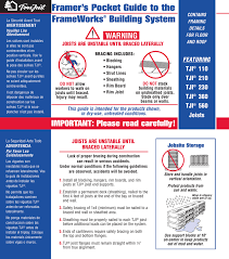 trus joist framer s pocket guide