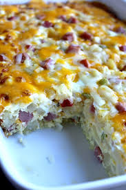 This is a delicious recipe and really for brunches, i use o'brien potatoes (hash browns with the potatoes and onions and peppers already added), use cream of potato instead of chicken. Easy Cheesy Breakfast Casserole Love To Be In The Kitchen
