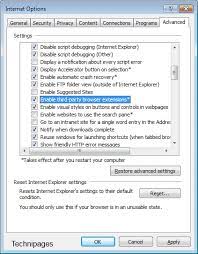Enable/Disable Internet Explorer Extensions And Add-Ons - Technipages