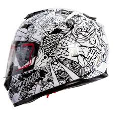 Full Face Motorcycle Helmet Street Tokyo Throttle Dual Visor