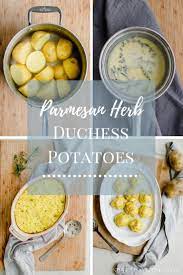 Parmesan Herb Duchess Potatoes Gluten Free Recipe Duchess Potatoes Potatoes Gluten Free Potatoes