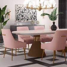 brayden studio dusek pleated upholstered dining chair wayfair side chairs dining chairs upholstered dining chairs