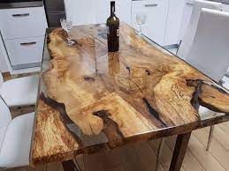 An Exquisite And Unique 6 Person Dining Table Manually Designed From The Finest Hornbeam Wood Wood Resin Table Amazing Resin Wood Table Design