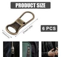 6pcs Zipper Pull Replacement, Detachable Small Zipper Pulls Zipper Head  Zipper