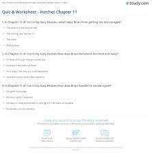 Quiz Worksheet Hatchet Chapter 11 Study Com