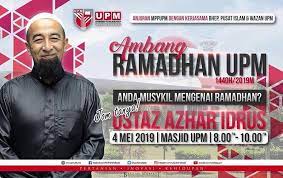 Check spelling or type a new query. Mpp Upm Mppupm 135 Hebahan Ambangramadhan Jomtanyauai Ambang Ramadhan Upm Jom Tanya Ustaz Azhar Idrus Assalamualaikum Dan Salam Sejahtera Anda Musykil Mengenai Bulan Ramadhan Ingin Ajukan Persoalan Yang Sering Bermain Di
