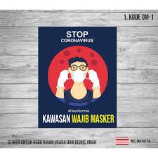 Bahkan, panduan organisasi kesehatan dunia (who) terbaru menyatakan anak usia 12 tahun ke atas wajib memakai masker. Stiker Wajib Pake Masker New Normal Min 2 Pcs Shopee Indonesia