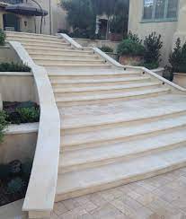 Stone masonry is often used in the construction of outdoor hardscapes including stone walls, patios, swimming pool decks, sidewalks and more. American Limestone Cladding Veneers Fireplaces More Exterior Stairs Limestone Cladding Outside Stairs