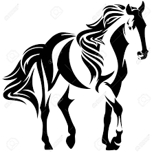 Beautiful Black And White Mustang Horse Beautiful Moving Horse Black And White Outline Mustang Vector Design Sponsored Horse Black Beauti Horse Silhouette Horse Tattoo Design Horse Stencil