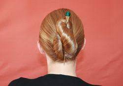 Achterdutt Haarschonheit Haar Styling Haarstab