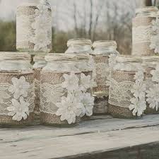 Burlap And Lace Mason Jars Diy Wedding Decorations You Never Want To Miss This Fashion Blog Lace Mason Jars Diy Burlap Country Wedding Decorations