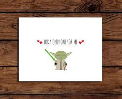 Star Wars Valentine Card Printable Yoda Only One For Me By Somebodylovedsho Tarjetas Creativas Bricolaje Del Dia De San Valentin Manualidades Para Mi Novio