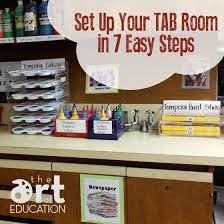 Set Up Your Tab Room In 7 Easy Steps The Art Of Education University Art Classroom Organization Elementary Art Rooms Art Classroom Management