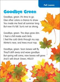 science poems flip chart goodbye green science poems